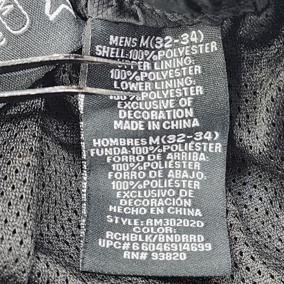 Vintage 90s Starter Pant Mens M Black Red Striped Windbreaker Trackpants Zip Hem - Picture 7 of 13